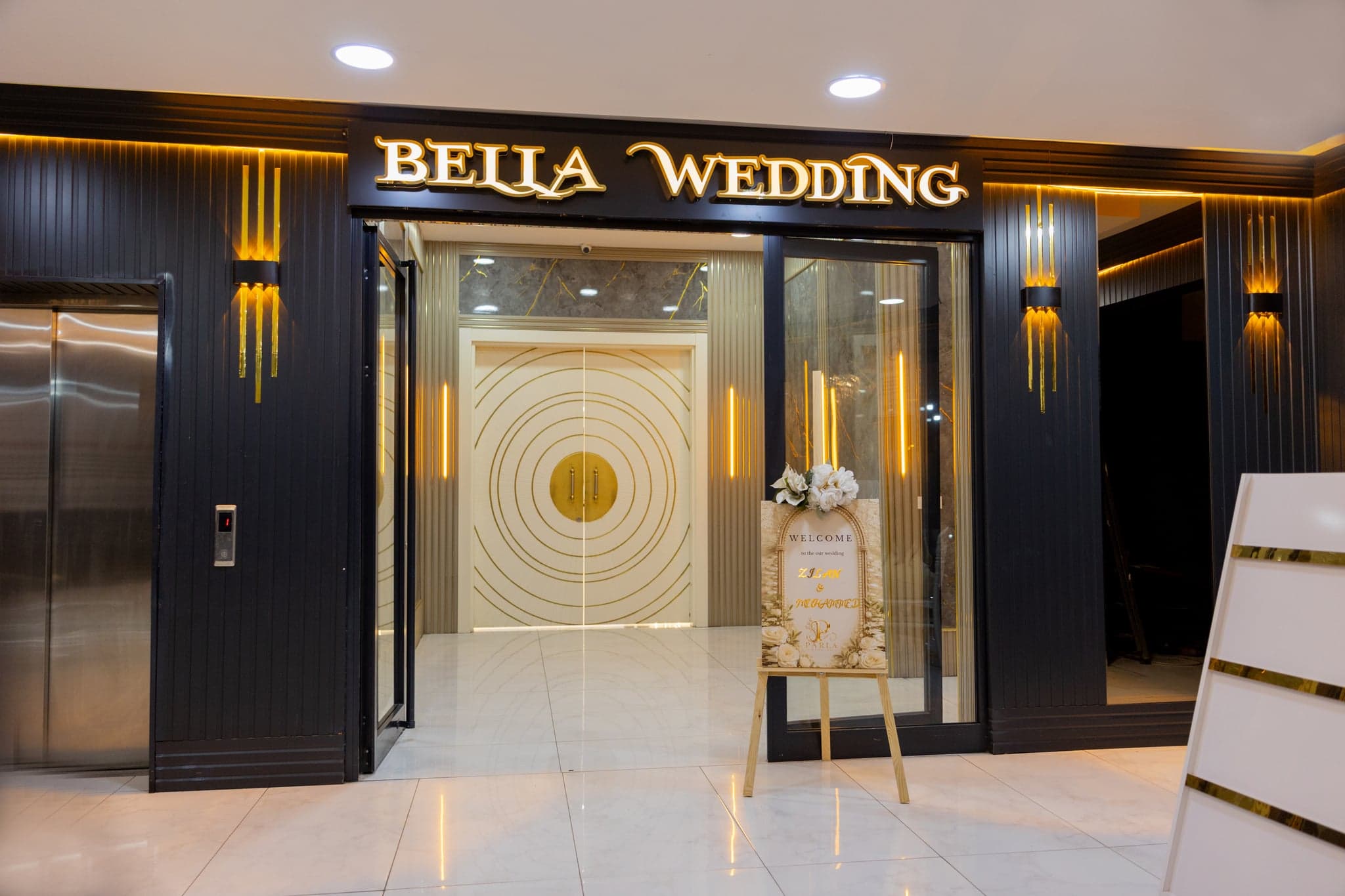 Bella Wedding salonu giriş görünümü